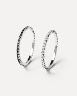 White&Black Essential Silver Rings Bundle 7 White&Black Essential Silver Rings Bundle -Fashion Accessories PACK BLACK WHITEESSENTIAL SILVER 524d3bd4 3239 482e 8ce6 3d1649c6c5ab