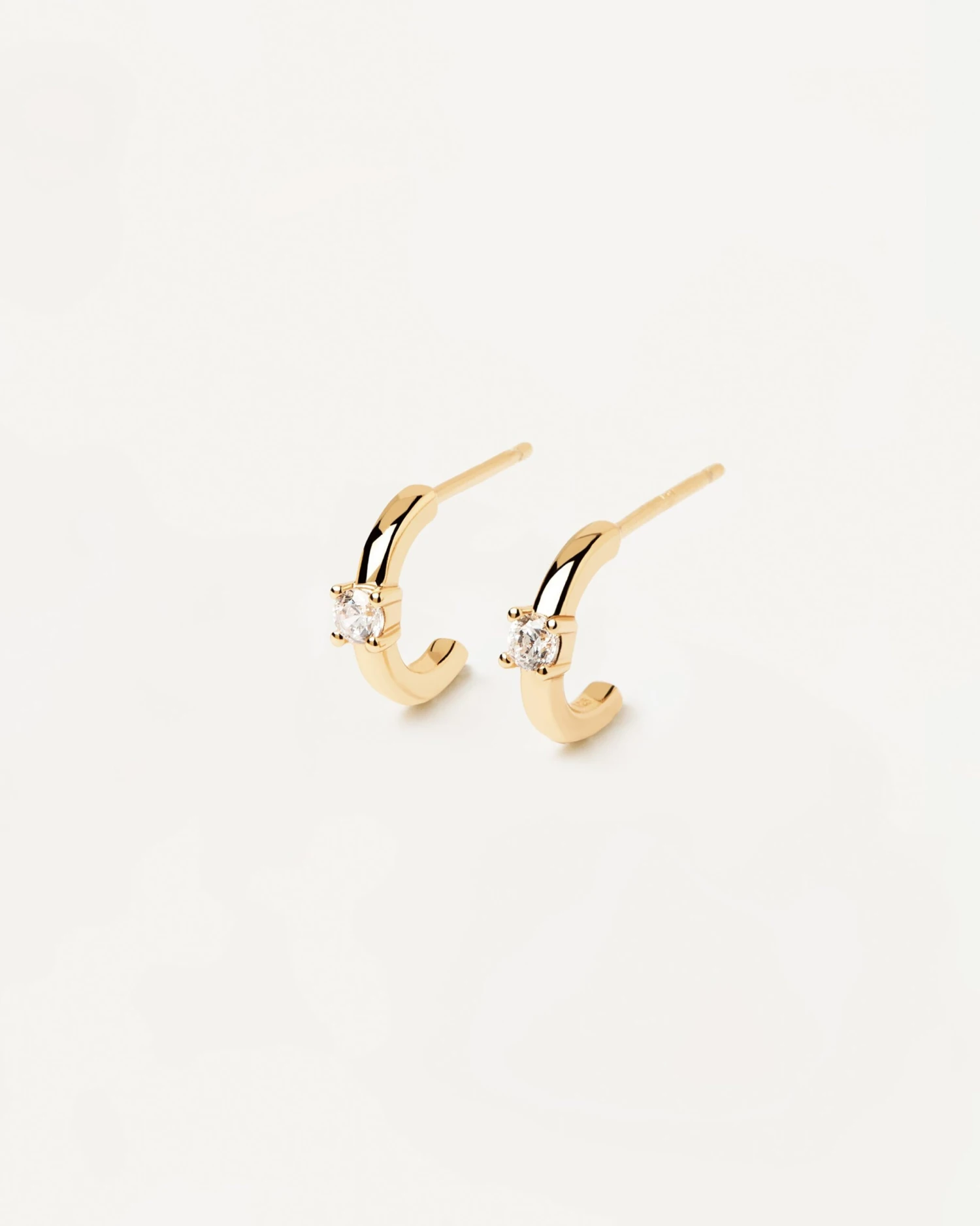 White Solitary Earrings 1 White Solitary Earrings