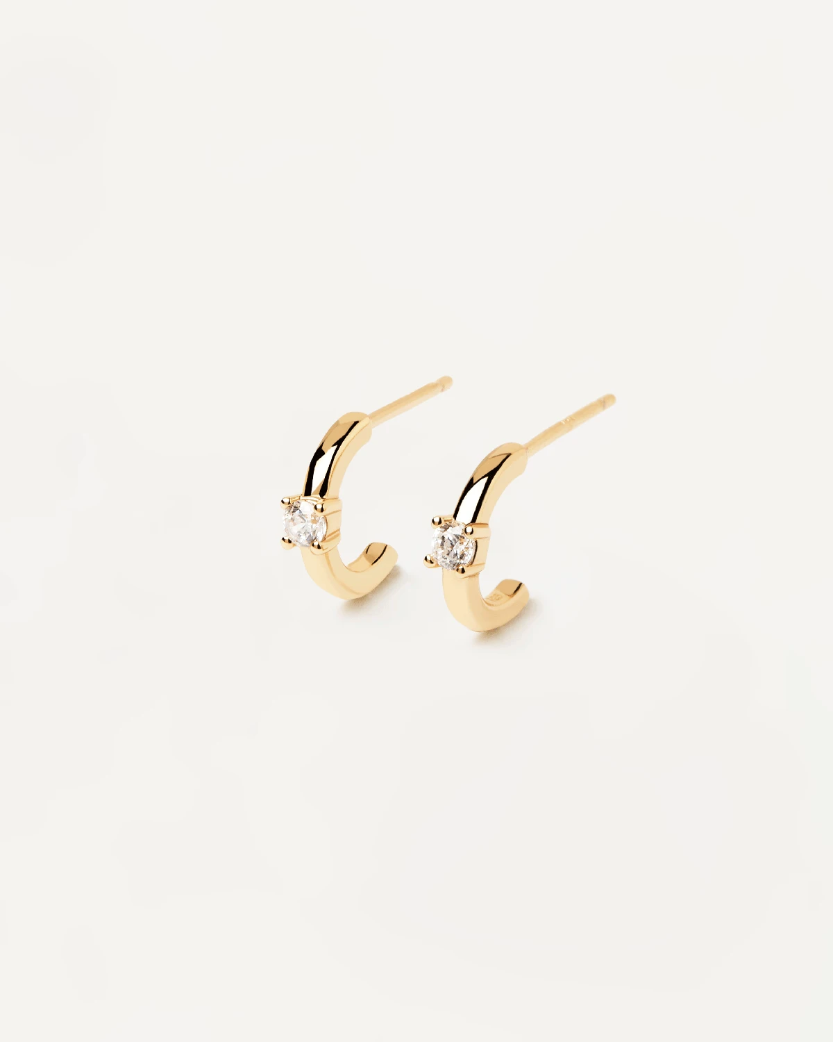 White Solitary Earrings 6 White Solitary Earrings - Image 6