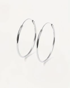 Large Hoops Silver