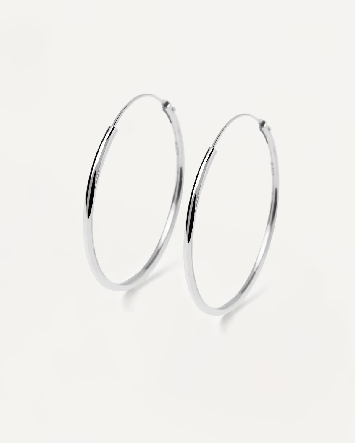 Large Hoops Silver 7 Large Hoops Silver - Image 7