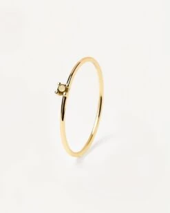 Olive Solitary Ring