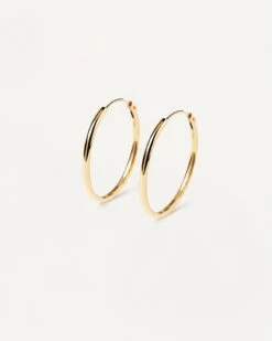Medium Hoops -Fashion Accessories PACK WHITEMEDIUMGOLDHOOPS 2
