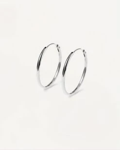 Medium Hoops Silver