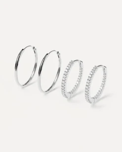 Fashion Accessories -Fashion Accessories PACK WHITEMEDIUMSILVERHOOPS dfc91ada 5dc3 4e63 a329 92e50dd748e6