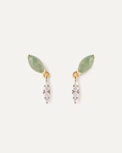 Green Aventurine Ginger Single Earring -Fashion Accessories PG01 063 U alt3 scaled