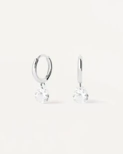 Aqua Silver Single Hoop Earring 11 Aqua Silver Single Hoop Earring -Fashion Accessories PG02 029 U alt9 scaled