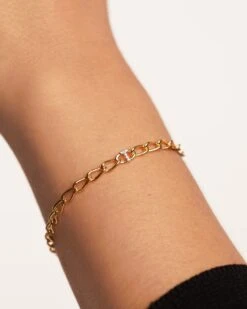Letter T Chain Bracelet -Fashion Accessories PU01 557 U beauty2