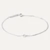 White Solitary Bracelet Silver