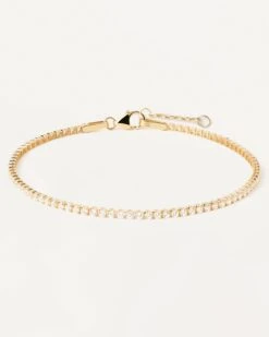 Diamonds And Gold Tennis Bracelet